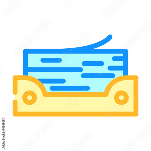 stack folded paper towels color icon vector. stack folded paper towels sign. isolated symbol illustration