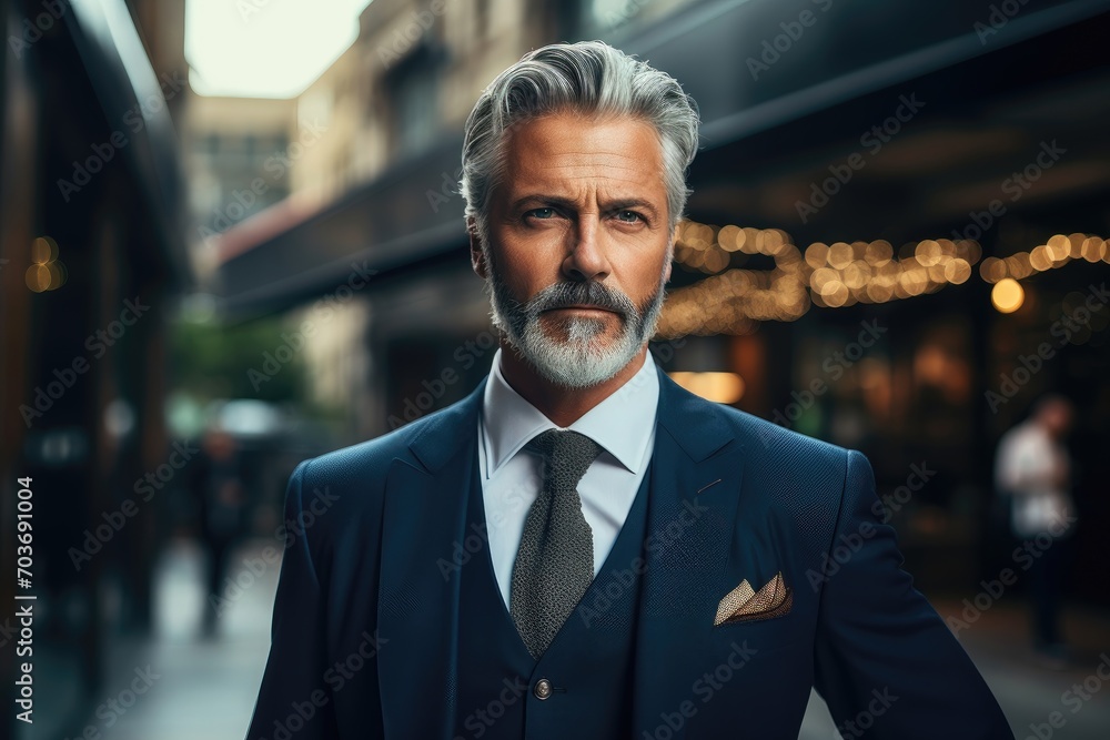 Confident mature executive in a sharp business suit. Confident mature executive in a sharp business suit.