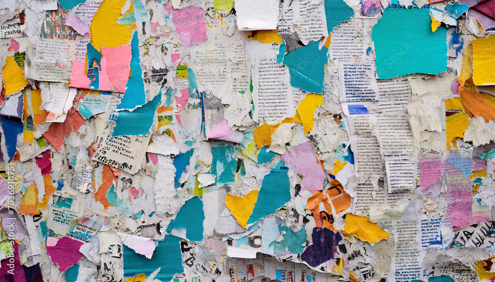 Naklejka premium Crumpled newspaper texture background