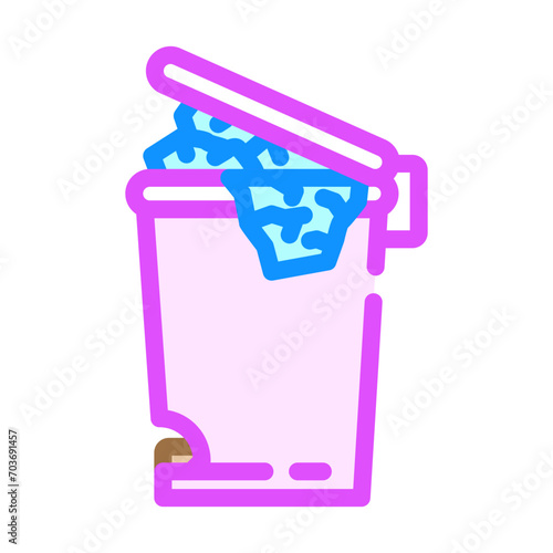 paper towel trash color icon vector. paper towel trash sign. isolated symbol illustration