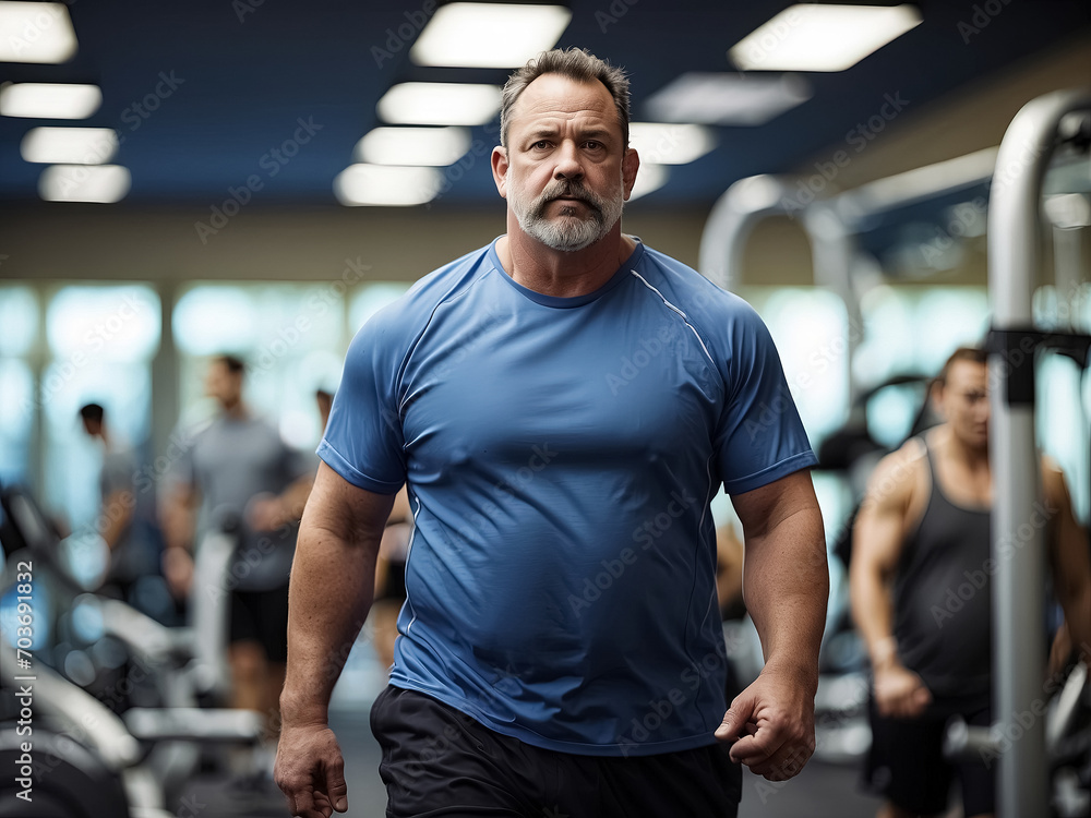 fat man in a gym. Generative Ai fat man in a gym. Generative Ai