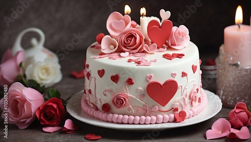 Happy valentine s day cake.
