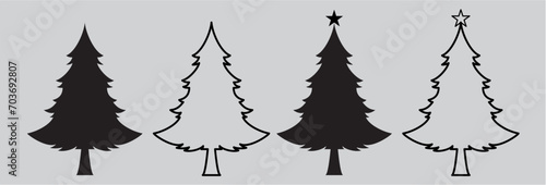 christmas tree illustration element