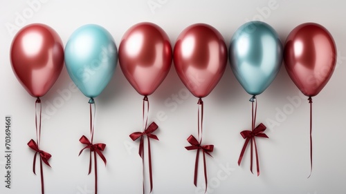 Colorful selection of balloons in an indoor studio