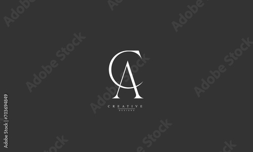 Alphabet letters Initials Monogram logo CA AC C A