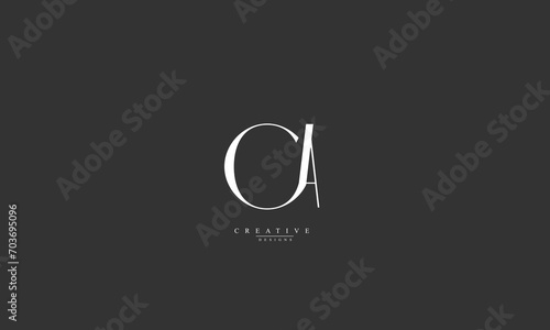 Alphabet letters Initials Monogram logo CA AC C A