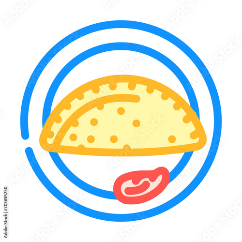 empanadas spanish cuisine color icon vector. empanadas spanish cuisine sign. isolated symbol illustration