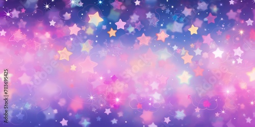 Stardust of kid background that exudes a psychedelic, kawaii style.