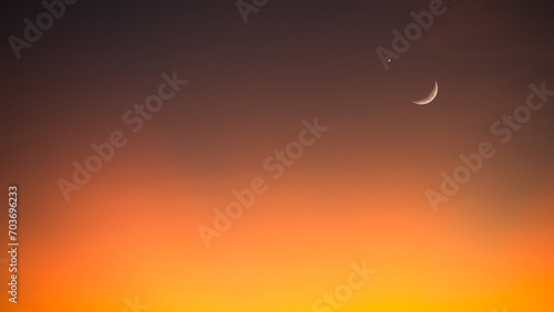 Moon Sky Islam Sunset Background Allah Arabic Mubaruk Greeting Islam Ramadan Element Masjid Aqsa Hajj Kaaba Umrah Eid Arabian Religion Islamic Muhammad Arab Muslim Greeting Isra Miraj Namaz Hajj. photo