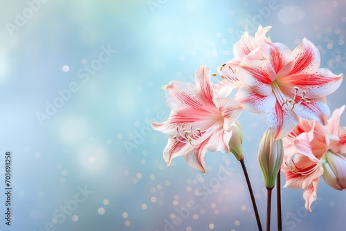 Pink Lily Flowers  Generative AI