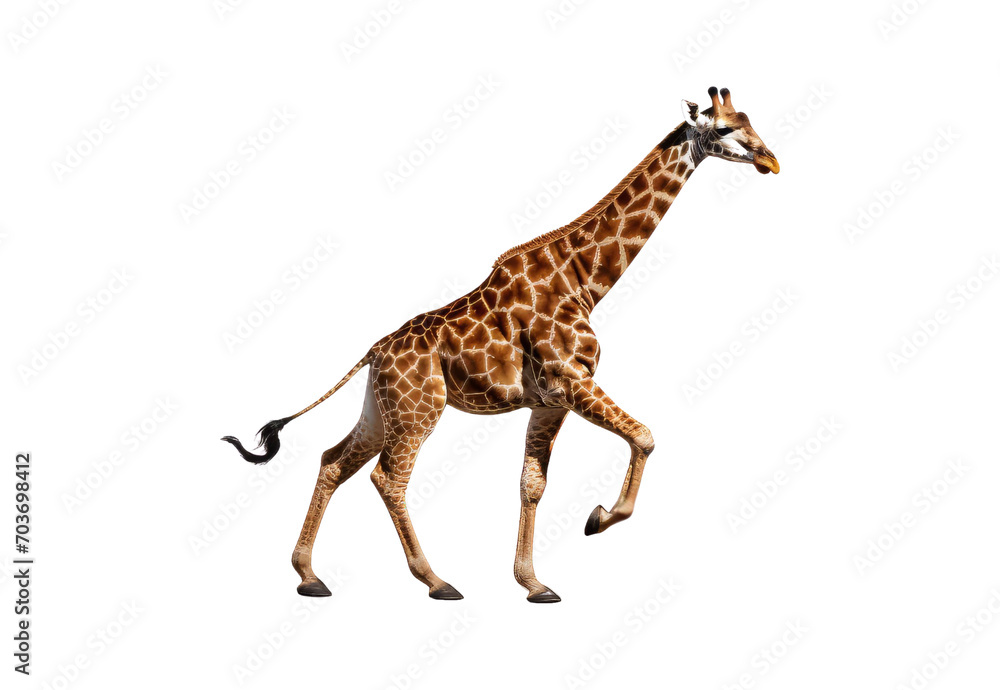 Naklejka premium _Giraffe_running_closeup_full_body