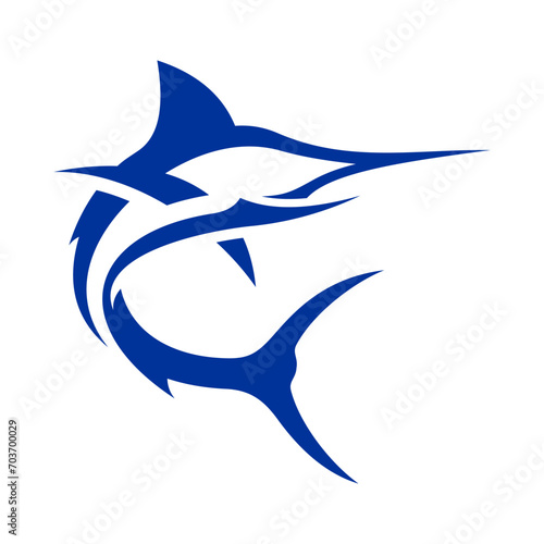 Marlin Vector Logo Design Template