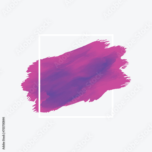 Colorful watercolor patch background vector Logo brush painted watercolor abstract background design illustration vector over square frame. 