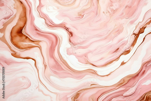 Romance Vintage Beautiful Pattern. Brown Abstract Paint Swirl, Watercolor Abstract Pink Splash © rutchakon