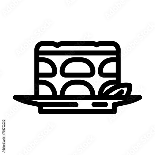 tiramisu dessert italian cuisine line icon vector. tiramisu dessert italian cuisine sign. isolated contour symbol black illustration