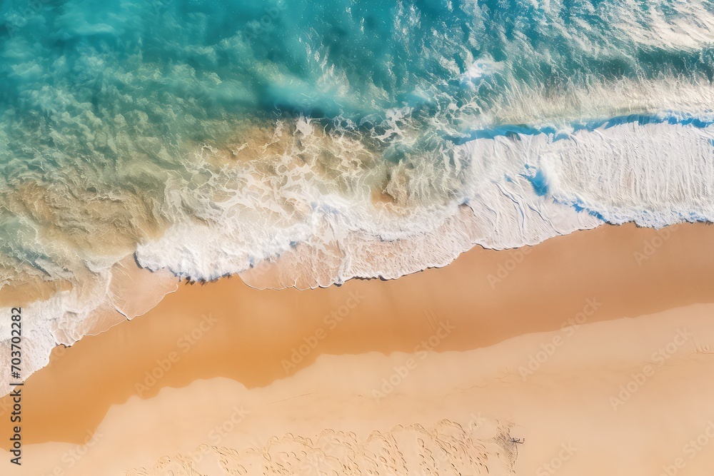 Sand Beach From Above, Generative AI Sand Beach From Above, Generative AI