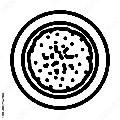 risotto milanese italian cuisine line icon vector. risotto milanese italian cuisine sign. isolated contour symbol black illustration