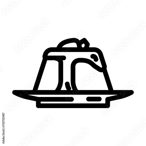 panna cotta italian cuisine line icon vector. panna cotta italian cuisine sign. isolated contour symbol black illustration