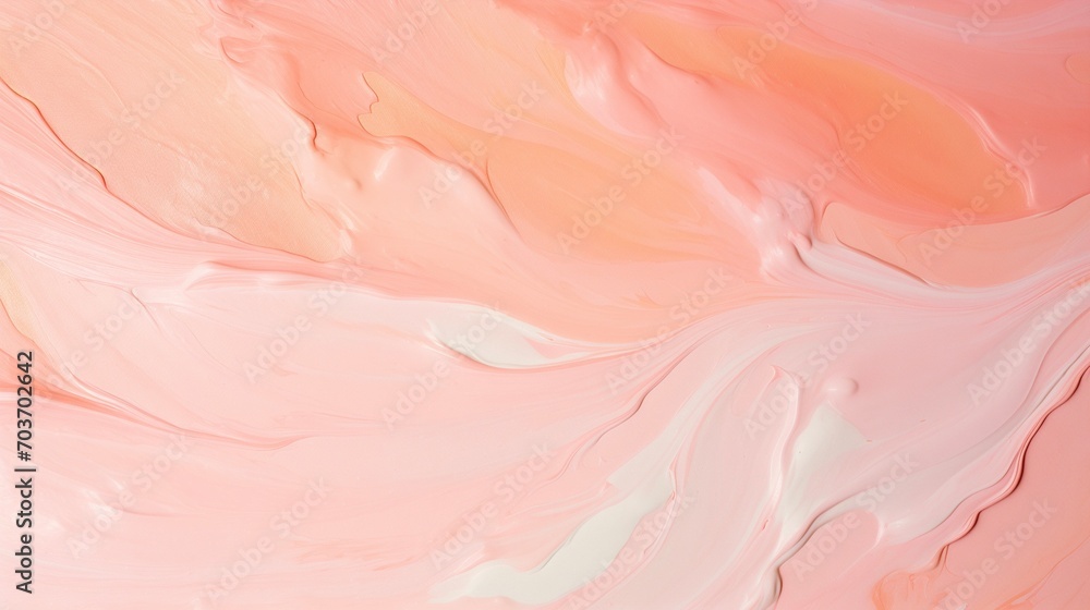 peach and pink color abstract brushstroke background.  Peachy Swirl, Sculpted Dreams in Candy Hues. wallpaper concept. 