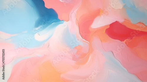 peach and pink color abstract brushstroke background.  Peachy Swirl  Sculpted Dreams in Candy Hues. wallpaper concept. 