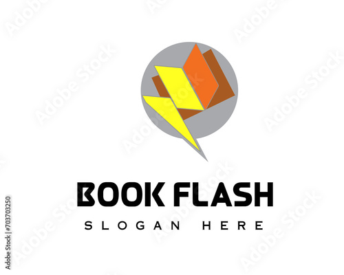 Free Download creative book flash logo design template - GFXLoad
