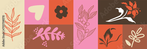 Floral abstract seamless. Vector design for different surfaces.