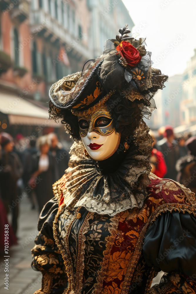 Frau im Carneval Venedig