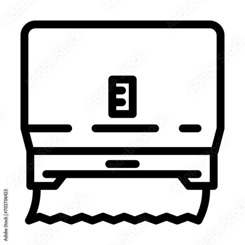 paper towel dispenser line icon vector. paper towel dispenser sign. isolated contour symbol black illustration