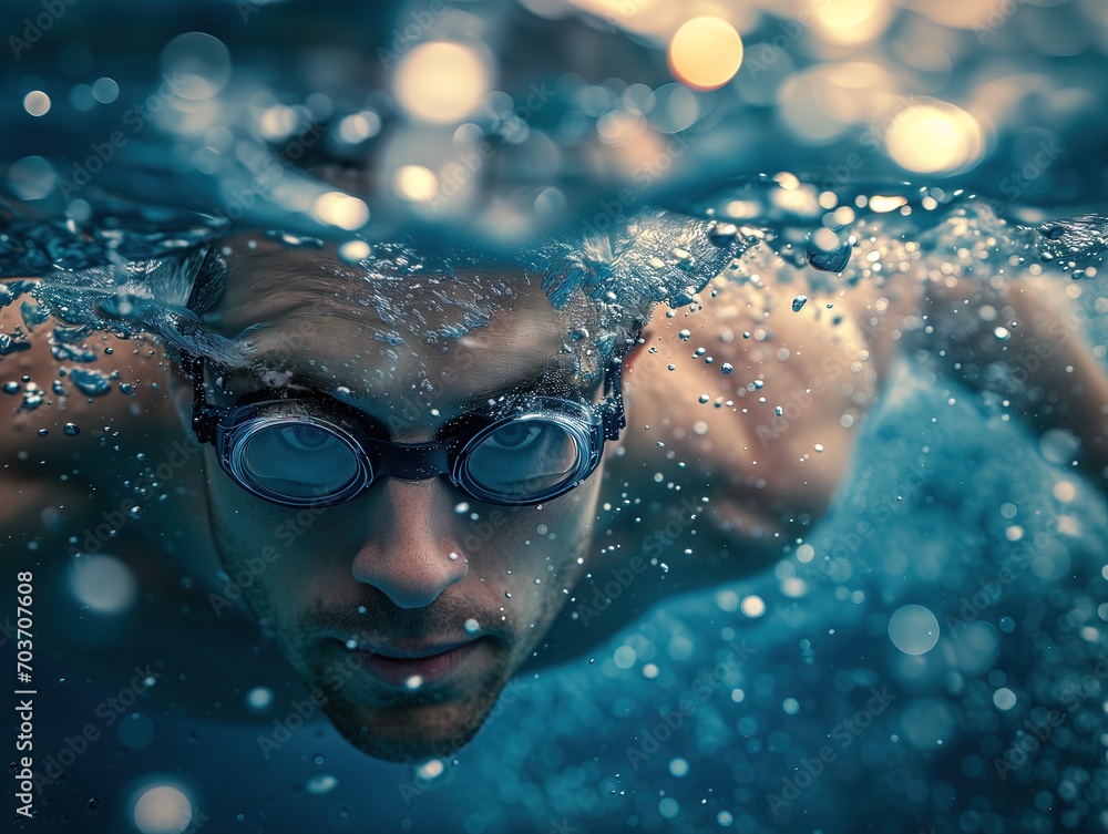 Fototapeta premium person in water