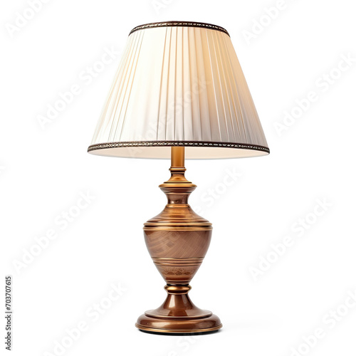 Elegant table lamp isolate on transparency background png 
