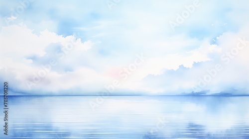 World Water Day Concept Nature-Inspired Illustration in Soft Pastels  Professional Presentation Background with Earthy Tones Sea  and Sky  Space for Adding Text