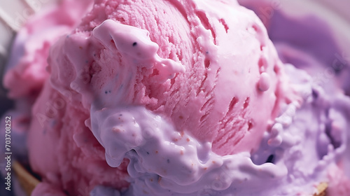 Extreme close-up of ice-cream. Food photography