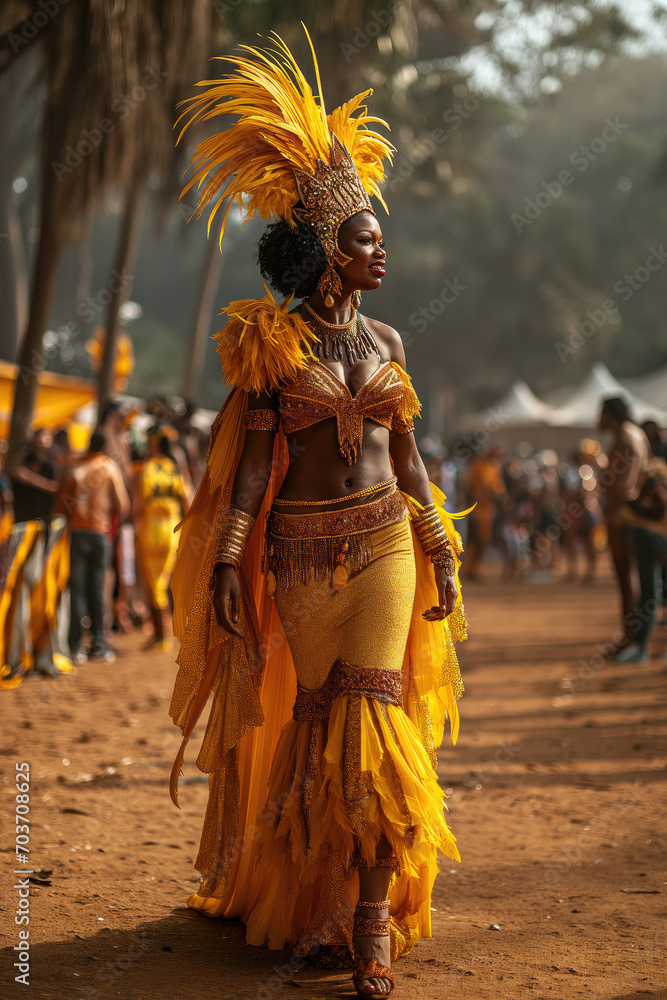 Fototapeta premium Frau Porträt Carneval in Brasilien