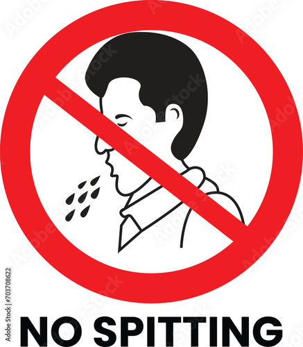 No spitting sign vector design