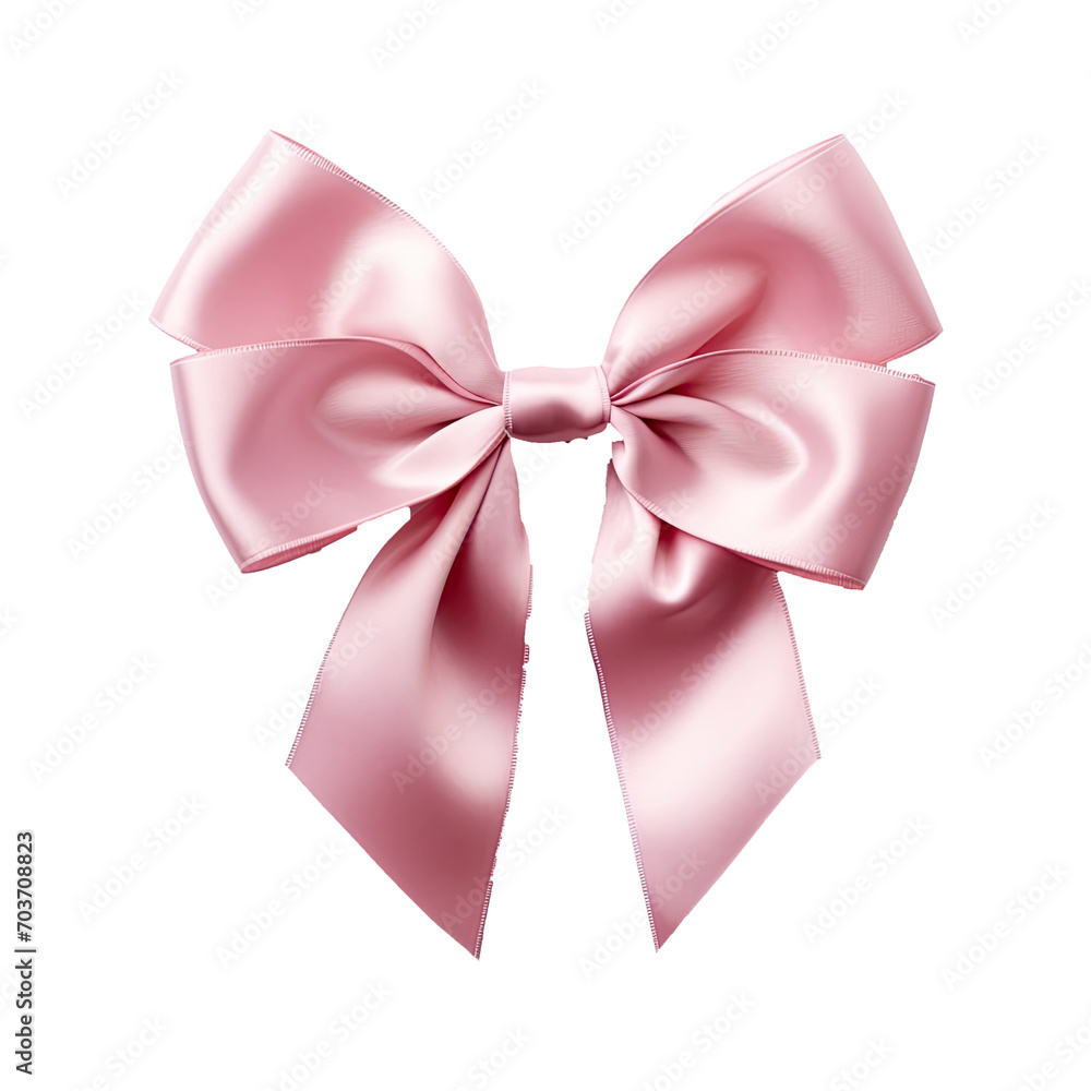 Pink bow isolated on transparent background. Pink bow isolated on transparent background.