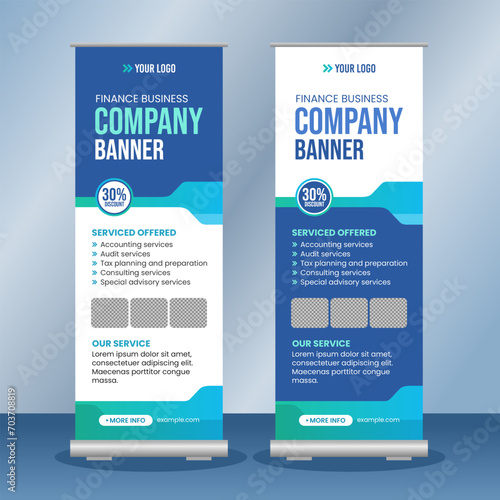 Business company roll up banner template