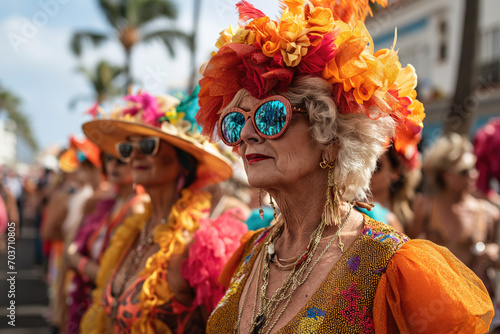 Frau Porträt Carneval in Brasilien