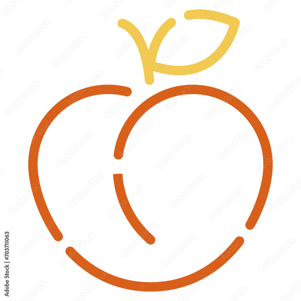 Naklejka premium Peach icon