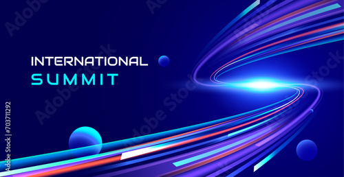 gradient light speed motion technology background