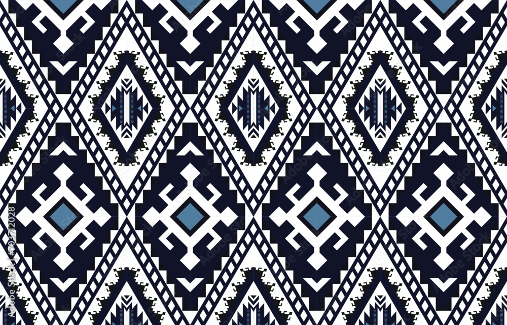 Fototapeta premium Ethnic pattern is reminiscent of traditional ethnic designs. Ethnic pattern could be used in a variety of applications, such as textiles, home decor, and graphic design.