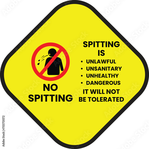 No spitting sign vector design
