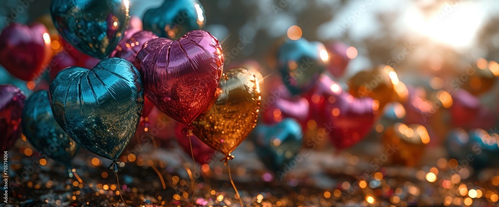 Air Balloons Heart Shaped Foil, HD, Background Wallpaper, Desktop Wallpaper