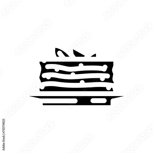 lasagna dish italian cuisine glyph icon vector. lasagna dish italian cuisine sign. isolated symbol illustration