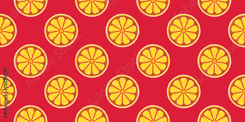 A bold and contemporary citrus vector design that combines the zesty charm of lemons with a playful pop art style, creating a uniquely vibrant and energetic pattern.