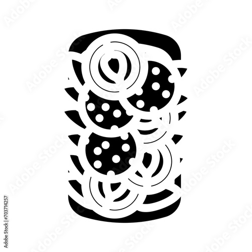 caprese salad italian cuisine glyph icon vector. caprese salad italian cuisine sign. isolated symbol illustration