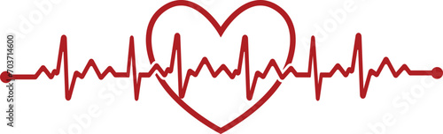heart and heartbeat vector design photo