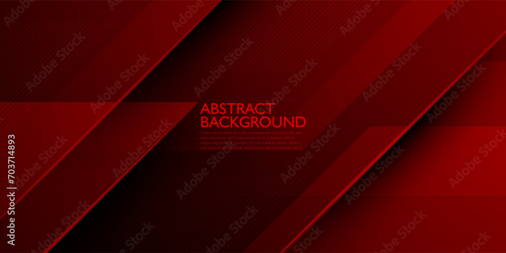 Modern abstract dark red gradient illustration background with 3d look ...
