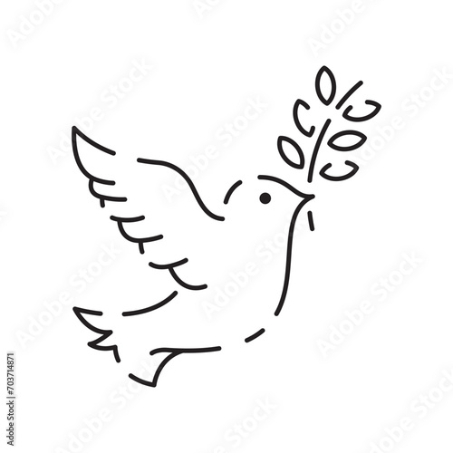 Christianity line icon. Vector religion related icons. Bible, church and cross or Jesus