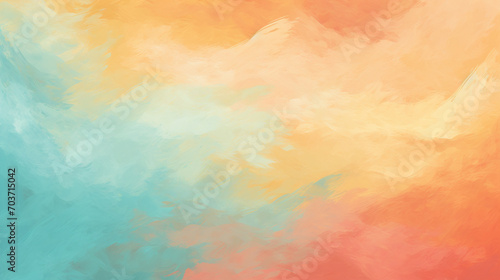 Yellow orange gold coral peach pink, brown, teal blue background for design photo