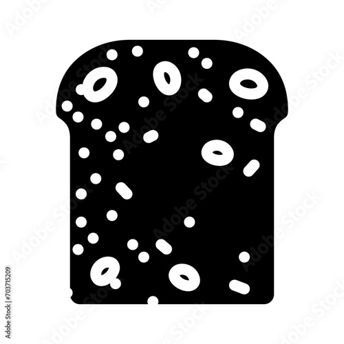 panettone bread italian cuisine glyph icon vector. panettone bread italian cuisine sign. isolated symbol illustration